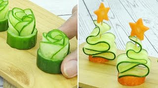 Cucumber amp Carrot decoration ideas  Thaitrick [upl. by Emorej]