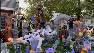 HUGE Halloween 2021 Airblown Inflatable display [upl. by Sams605]