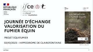 Solutions de valorisation du fumier équin  procédés et réglementation  03102023 [upl. by Ostap103]