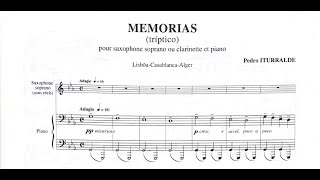 “Memorias” for soprano saxophone amp piano by Pedro Iturralde 19292020 [upl. by Auhsoj]