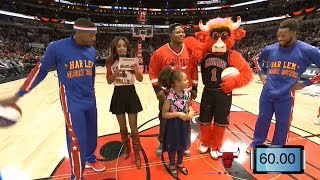 Harlem Globetrotters Visit A Chicago Bulls Game [upl. by Aicelef]