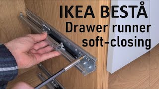 How to install Ikea Besta soft closing drawer [upl. by Ydur359]