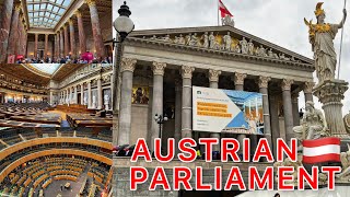 AUSTRIAN PARLIAMENT 🇦🇹🏛 New Opening After 5 Years  INSIDE TOUR  Vienna Austria 2023 [upl. by Inalej]