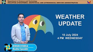 Public Weather Forecast issued at 4PM  July 10 2024  Wednesday [upl. by Trager]