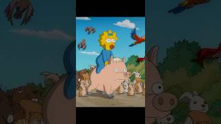 Maggie saves animals simpsons short [upl. by Lilas]