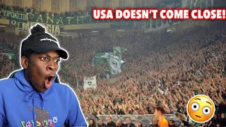 American Reacts to Basketball Fans and Atmosphere USA vs Europe [upl. by Jorie]