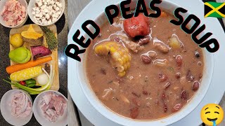 AUTHENTIC JAMAICAN RED PEAS SOUP RECIPE  SCOTTIES LIFESTYLE [upl. by Neerbas481]