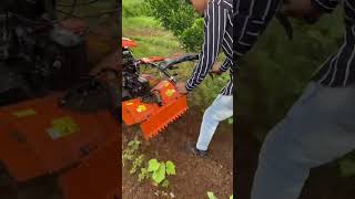 Power Weeder Tiller Back Rotary weeder Agriculture 12 Hp Italian Engine Shetkari [upl. by Felicia]