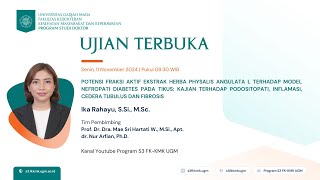 Ujian Terbuka atas nama Ika Rahayu SSi MSc [upl. by Hollyanne916]