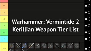 My Ranking of Kerillians Weapons in Vermintide 2 [upl. by Eihpos863]