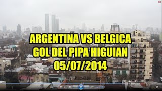 Argentina vs Belgica 10 HD Gol de Higuain en la Ciudad [upl. by Leva]