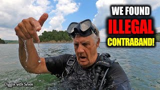 We found ILLEGAL CONTRABAND at the bottom of the lake – SCUBA DIVING DALE HOLLOW LAKE [upl. by Nohpets]