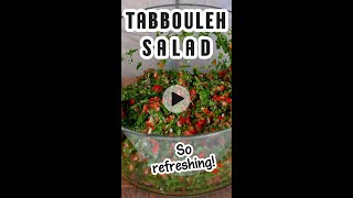 Enjoy a traditional Lebanese tabbouleh salad or tabouli made with lots of fresh parsley [upl. by Refinneg]