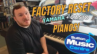 How to Factory Reset ALL Yamaha and Casio Pianos [upl. by Ardnik]