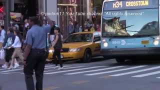 NYPD POLICE TAXI RESPONDING LIGHTS amp SIREN NEW YORK 2013 HD © [upl. by Xel275]