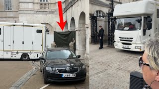 Guess The TOP SECRET Delivery at Kings Guard Whitehall [upl. by Roger]