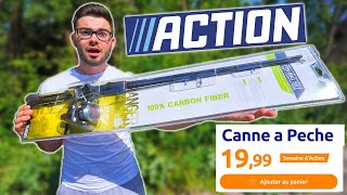 JE TESTE UNE CANNE A PECHE ACTION  20€ [upl. by Alrak]