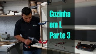 Cozinha em L  Parte 3  Como fazer Móveis Planejados [upl. by Elacim275]