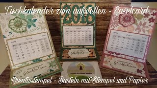 Tischkalender zum Aufstellen EaselCard mit Stampin Up [upl. by Naget]