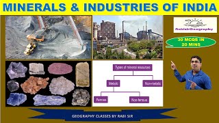 RI ICDS amp ALL ODISHA EXAMS II30MCQS IN 20 MINSII MINERAL amp INDUSTRIES OF INDIA RabisirGeography [upl. by Bobette554]