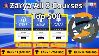 Zarya Hero Mastery Top 500 all 3 courses Recruit Agent and Veteran 5 stars  Overwatch 2 [upl. by Terzas]