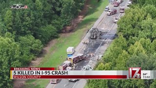 5 people killed due to crash on I95 near Kenly NCSHP [upl. by Anerac]