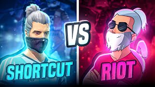 SHORTCUT VS RIOT😈  MOST DANGEROUS FIGHT🔥🗿  SHORTCUTGAMING [upl. by Grannia]