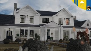 Bloxburg speedbuild Big Modern Family Farmhouse  Part one  Dream Home Series [upl. by Gustafson]