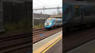 TPE 1M82 0709 Glasgow Central to Manchester Airport passing Carstairs trainspotting wcml trains [upl. by Nikkie]