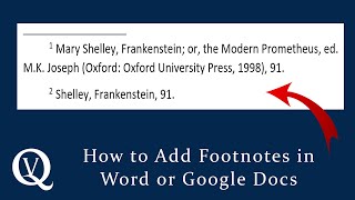 Add Footnotes in Word or Google Docs [upl. by Nomolos]