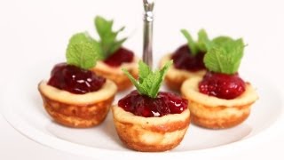 Mini Cherry Cheesecake Recipe  Laura Vitale  Laura in the Kitchen Episode 622 [upl. by Jael]