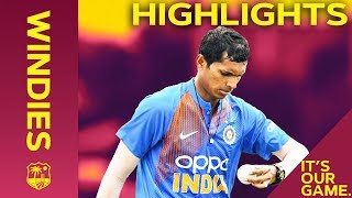 Saini Shines On Debut  Windies vs India  Match Highlights  1st IT20 2019 [upl. by Neve]