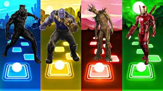 Tiles Hop EDM Rush  Blackpanther vs Thanos vs Groot vs Ironman [upl. by Mongeau]