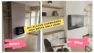 DIY Alcove BuiltIn Cupboards Shelves IKEA BESTA £300 [upl. by Avitzur]