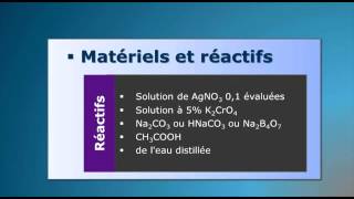 Détermination de chlorure dans l eau méthode de Mohr   UPV [upl. by Ahsineg324]