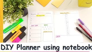 How to make a planner using notebook  Useful diy ideas  Diy planner [upl. by Compton]