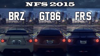 Subaru BRZ Premium vs Toyota GT86 vs Scion FRS  NFS 2015 Drag Race [upl. by Arihday281]