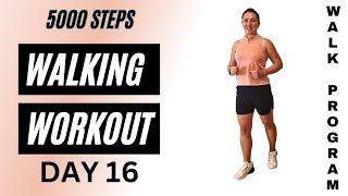 5000 Steps Walking Workout Exercise  Fast Fat Burn  30Min  Beginner  Walk Program Day 16 [upl. by Halueb]