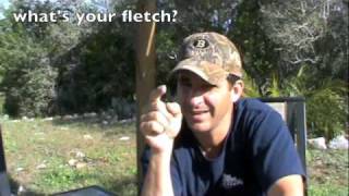 ARROW SLINGN TV  what is your fletching right helical 4 fletch offset fletch [upl. by Reppep497]