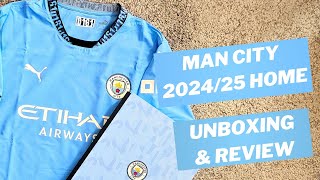 Man City 202425 authentic Home shirt ULTRAWEAVE Unboxing amp Review [upl. by Sami654]