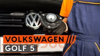 Wie VW GOLF 5 Domlager wechseln TUTORIAL AUTODOC [upl. by Ecirtnom]