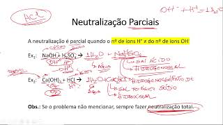 Reação de Neutralização Total e Parcial  Prof Julio Oliveira [upl. by Biddie]