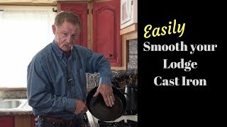 How to Smooth Rough Cast Iron  Remove Pre Seasoning on Cast Iron for Non Stick Cooking [upl. by Aisha]