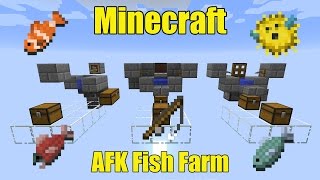 How to build an AFK Fish Farm in Minecraft No Redstone Trapdoor and Hermitcraft [upl. by Ettolrahc]