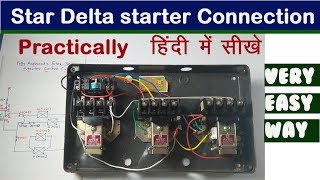 Star Delta Starter Connection and Working with Motor in Hindi [upl. by Nnaael]