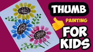 Thumb Painting  Thumb Printing ideas  Thumb Painting for Kids [upl. by Namyw]