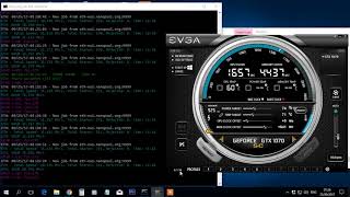 Ethereum Mining with EVGA GTX 1070 31 MHs 75 Power Limit TDP [upl. by Sacrod257]