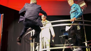 Vince McMahon leaps off WrestleMania 36 platform WWE 24 sneak peek [upl. by Anisamoht]