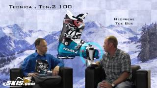 2015 Tecnica Ten2 100 Mens Ski Boot Overview by SKISCOM [upl. by Anamuj883]