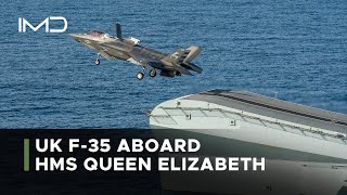 UK F35 Fighter Jets Operate from HMS Queen Elizabeth [upl. by Eldreda]